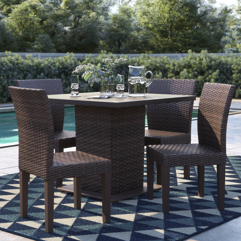 Sol 72 Outdoor™ Stratford Square 4 - Person 39.5'' Long Dining Set